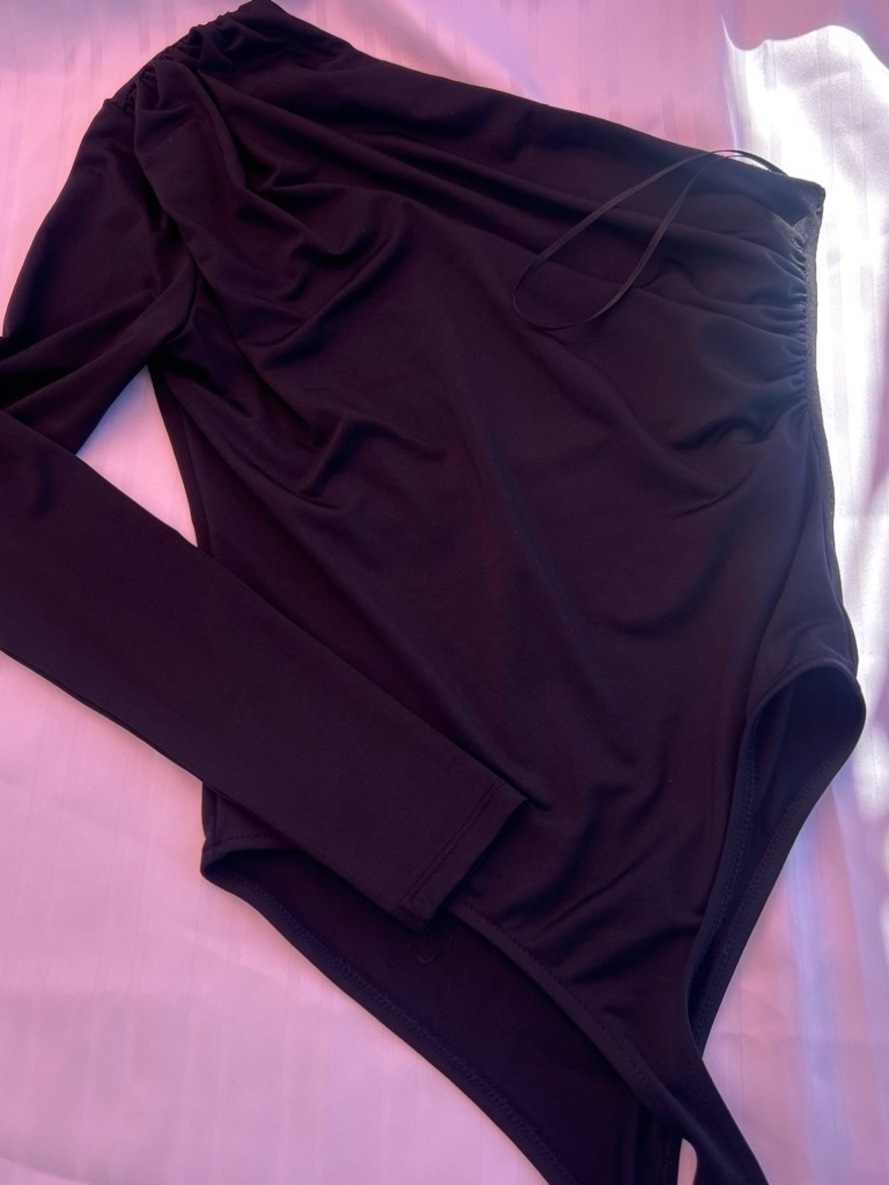 Zara Black Long Sleeve Bodysuit